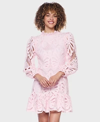 Alex & Sophia Women's Mock Neck Short Dress