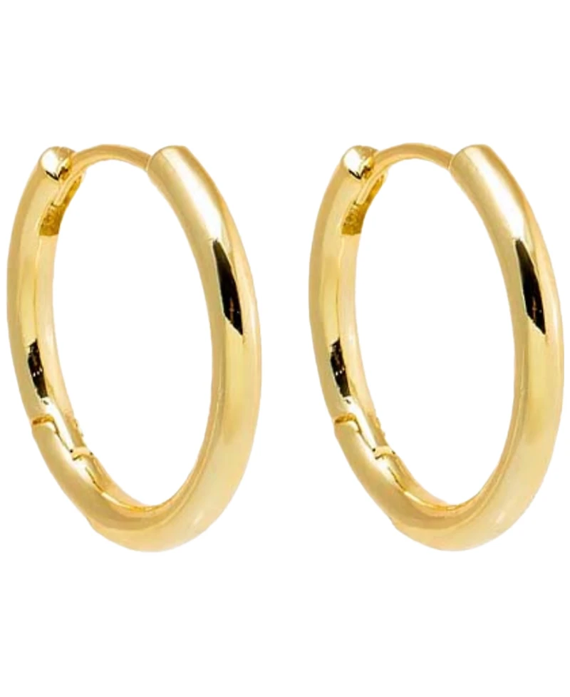 by Adina Eden Solid Thin Rounded Gold-Plated Hoop Combo Set Earring
