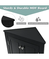 Casainc 31.5"H Triangle Corner Cabinet, Adjustable Shelves