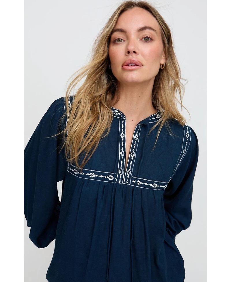 Raffya Women's Baez Billowy Sleeve Blouse