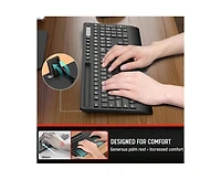 Wireless Keyboard and Mouse Combo - Full-Size Quiet Keyboard with Rest, Multimedia Keys, Power Switch, Compatible with Os, Pc, Laptop