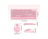 risokeys Full-size Keyboard w/ Wrist Rest, 3 Dpi Mouse, 2.4G, Pc/Laptop Compatible Wireless Keyboard & Mouse
