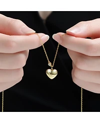 GiGiGirl 14K Gold Plated with Clear Cubic Zirconia Heart Design Pendant Necklace