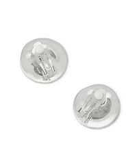 Robert Lee Morris Soho Silver Textured Disc Clip Earrings