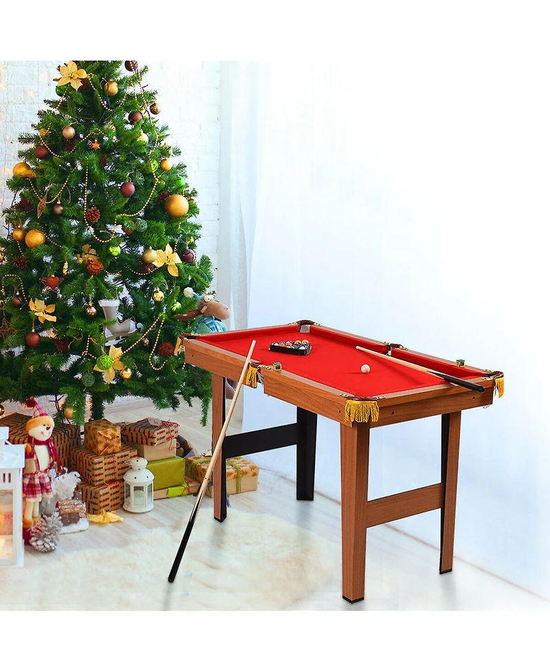 Sugift 48 Inch Mini Table Top Pool Table Game Billiard Set