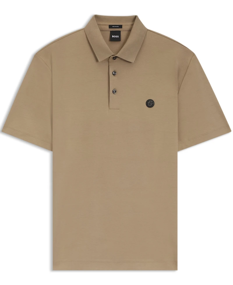 Boss by Hugo Boss Men's Mercerized-Cotton Double B Monogram Polo Shirt