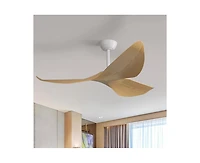 Sofucor 52-Inch Modern Lightweight White Ceiling Fan with Remote Control and 3 Blades