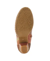 L'Artiste Women's Zamihi Western Boot –Leather Burnished Polished Design – Padded Insole, Inside Zipper, Flexible Sole