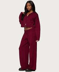 Edikted Womens Russell Straight Leg Knit Pants