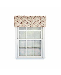 Rlf Home 100% Cotton High Quality Flor Tailored Window Valance with 1.5" Rod Pocket 50" W X 12" L Natural
