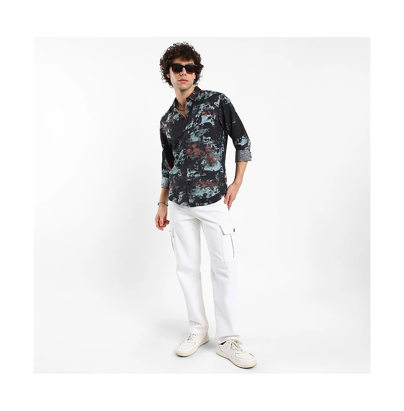 Campus Sutra Men's Contrast Dab Shirt
