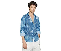 Campus Sutra Men's Jellyfish Contrast Shirt