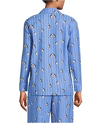 Lands' End Women's Long Sleeve Print Flannel Pajama Top