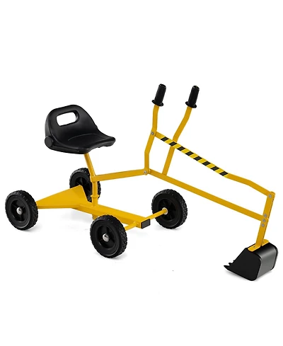 Hongge Sandbox Sand Digger Toy with Dual Handles and Flexible Shovel for Kids