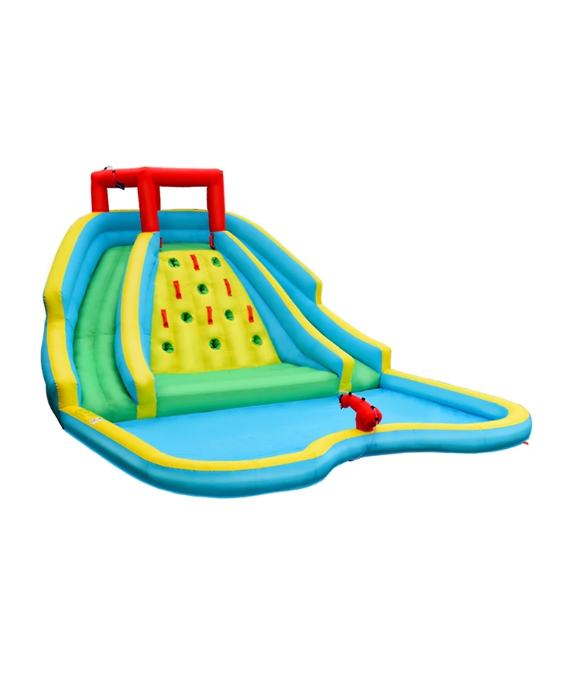 Skonyon Inflatable Water Park Bounce House with Double Slide and Climbing Wall with 735W Blower