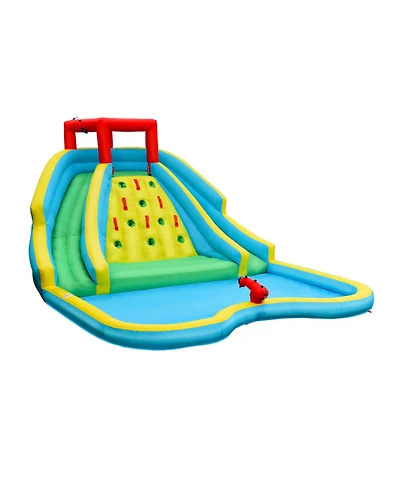 Skonyon Inflatable Water Park Bounce House with Double Slide and Climbing Wall with 735W Blower