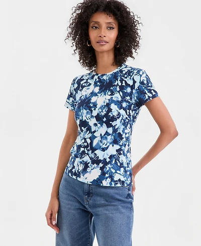 I.n.c. International Concepts Women's Short-Sleeve Printed Crewneck T-Shirt, Macy's Exclusive