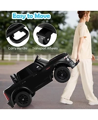 Gymax 24V 2 Seater Ride on Truck w/Remote Control 3 Speeds Bluetooth Led Headlight