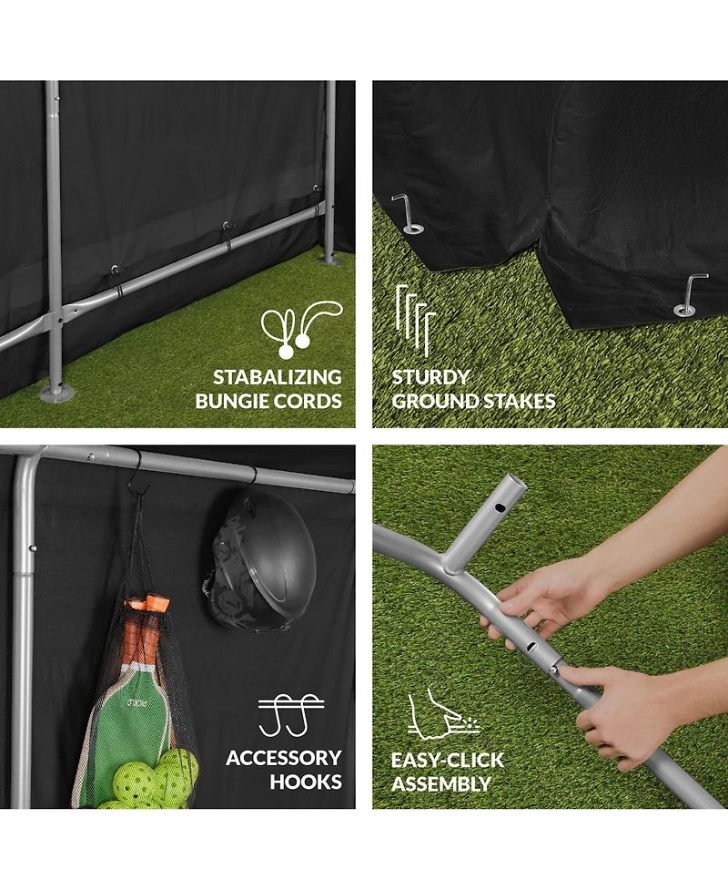 Best Choice Products 10x8ft Outdoor Fabric Storage Shed, Steel Frame, Dual Zipper Doors, Window