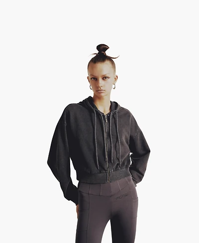 Pcfg Men's Acid-Wash Cotton Full-Zip Hooded Sweatshirt