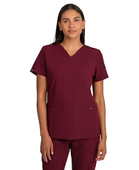 Medgear Sofia Women's Slim Scrubs Top with 3 Pockets