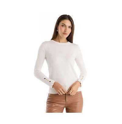 The Noli Shop Women's Marcela Knit Top - Pearl