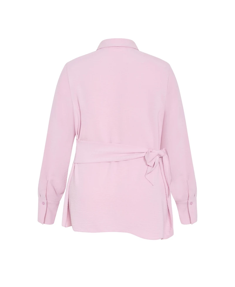 City Chic Women's Telia Side Tie Shirt