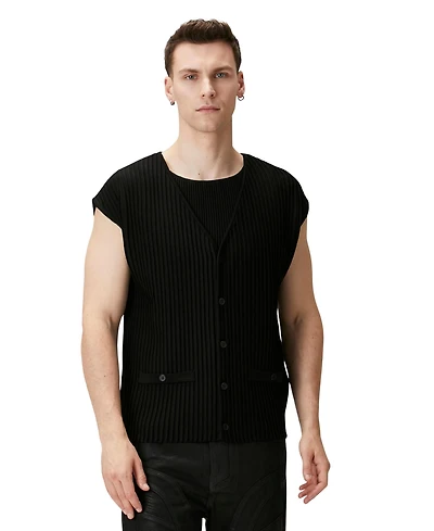 Pcfg Women's Men's Relaxed-Fit Sleeveless Knit Sweater Vest