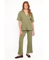 Petal and Pup Women's Phillipa Wide Ribbed Shirt Set