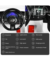 Sugift Volkswagen Beetle Kids Electric Ride On Car with Remote Control