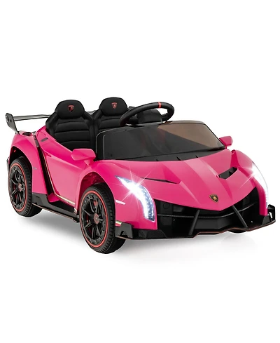 Sugift 12V Licensed Lamborghini 4WD Kids Ride-on Sports Car with 2.4G Remote