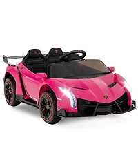 Sugift 12V Licensed Lamborghini 4WD Kids Ride-on Sports Car with 2.4G Remote