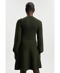 Karen Millen Women's Chiffon Sleeve Mini Dress