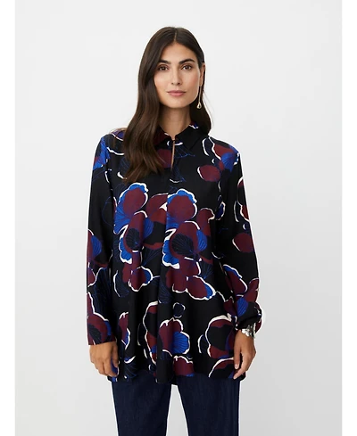Masai Copenhagen Women's Grivon Collared Long Sleeve Floral Tunic