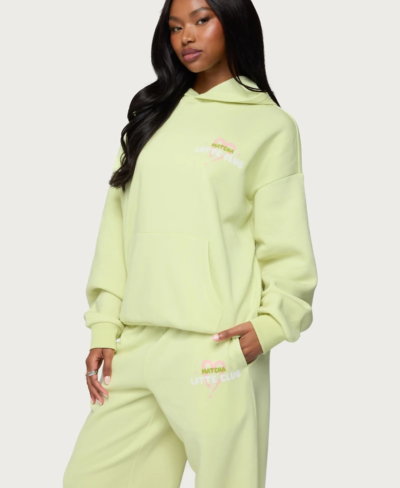 Edikted Women's Matcha Lover Oversized Hoodie