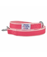 Dogs & Cats Co. Two-Tone Contrast Trimmed Dog Leash with Aluminum D-Ring
