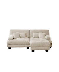 Streamdale Furniture Streamdale Cloud Couch Chenille 2 Seater Sofa with Pillows & Ottoman