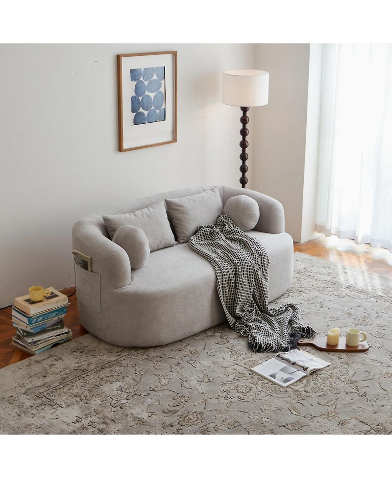 Streamdale Sofa-in-a-Box Memory Foam 2-Seater Couch, Gray