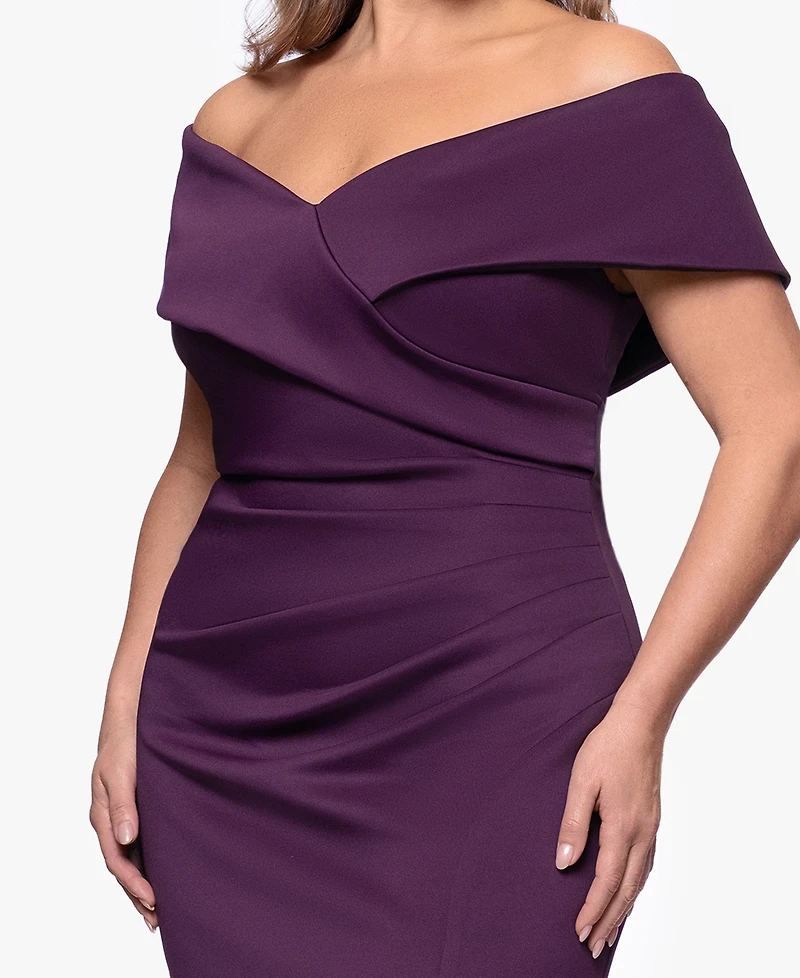 Xscape Plus Off-The-Shoulder Gown