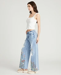 Driftwood Women's Marlena Floral Field Embroidered Jeans