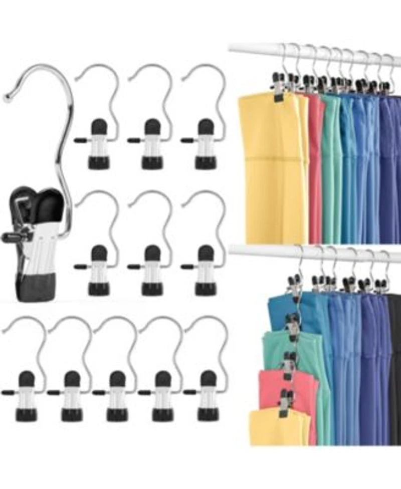 Legging Hanger Organizer With Rubber Coated Clips For Yoga Pants Workout Sets Boots Hats