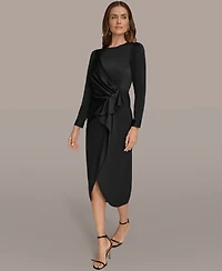 Donna Karan New York Women's Ruched Midi Dress
