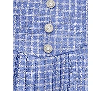 Seni & Cade Juniors' Square Neck Pleated Dress