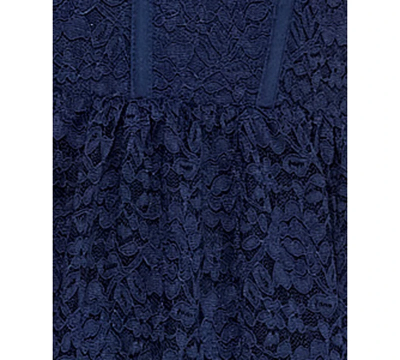 Seni & Cade Juniors' Layered Sweetheart Neck Midi Dress