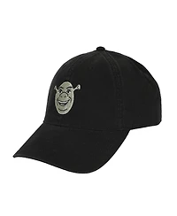 Shrek Men's Embroidered Character Face Black Unstructured Baseball Cap