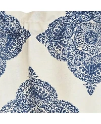 Rlf Home 100% Cotton High Quality Lazaro Tailored Window Valance with 1.5" Rod Pocket 50" W X 12" L Blue