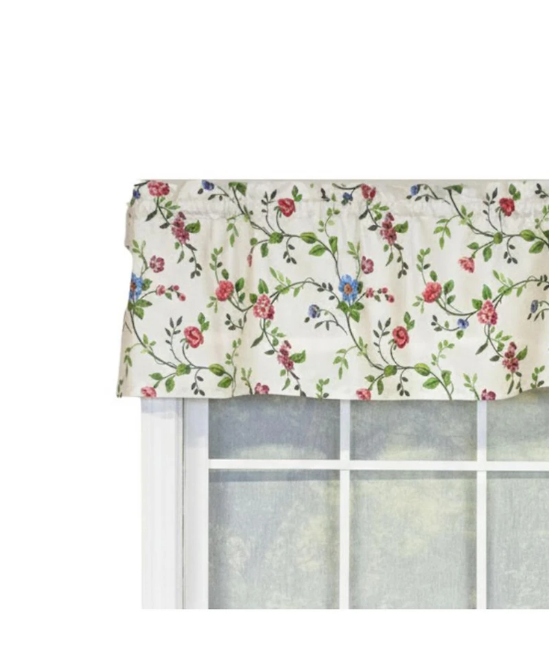 Rlf Home 100% Cotton High Quality English Ivy Tailored Window Valance with 1.5" Rod Pocket 50" W X 12" L Spring