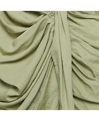 Pre-Owned Jacquemus Women's L'annee 97 Green Crepe Knotted Bahia Shirt Dress