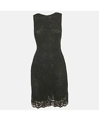 Pre-Owned Dolce & Gabbana Women's Black Lace Sleeveless Mini Dress