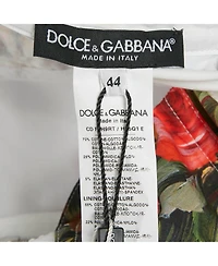 Pre-Owned Dolce & Gabbana Women's White Floral Print Cotton Blend Mini Dress